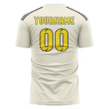 Custom Cream Light Yellow Soccer Jersey
