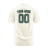 Custom Cream Blue Green T-Shirt
