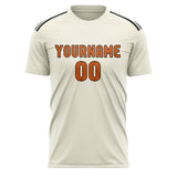 Custom Cream Orange Soccer Jersey