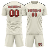 Custom Cream Copper Rose Soccer Set