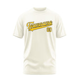 Custom Cream Gold T-Shirt