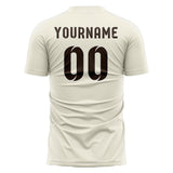 Custom Cream Brown Soccer Jersey