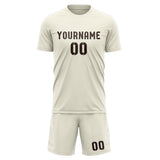 Custom Cream Brown Soccer Set