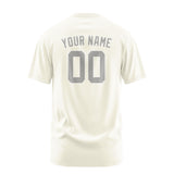 Custom Cream Gray T-Shirt