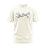 Custom Cream Gray T-Shirt