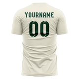 Custom Cream Green Soccer Jersey