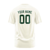 Custom Cream Green T-Shirt