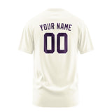 Custom Cream Purple T-Shirt
