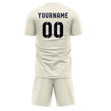 Custom Cream Navy Soccer Set