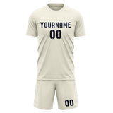 Custom Cream Navy Soccer Set