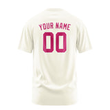 Custom Cream Pink T-Shirt