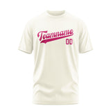 Custom Cream Pink T-Shirt