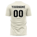 Custom Cream Black Soccer Jersey