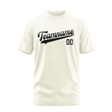 Custom Cream Black T-Shirt