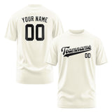 Custom Cream Black T-Shirt
