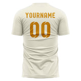 Custom Cream Yellow Soccer Jersey