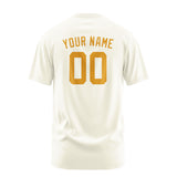 Custom Cream Yellow T-Shirt