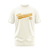 Custom Cream Yellow T-Shirt