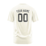 Custom Cream Dark Grey T-Shirt