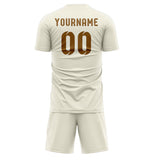 Custom Cream Khaki Soccer Set