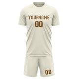 Custom Cream Khaki Soccer Set
