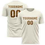 Custom Cream Khaki Soccer Jersey