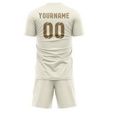 Custom Cream Light Khaki Soccer Set