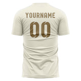 Custom Cream Light Khaki Soccer Jersey