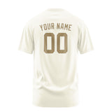 Custom Cream Light Khaki T-Shirt