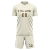 Custom Cream Light Khaki Soccer Set