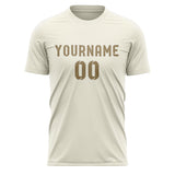 Custom Cream Light Khaki Soccer Jersey
