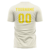 Custom Cream Light Yellow Soccer Jersey