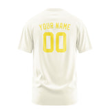 Custom Cream Light Yellow T-Shirt