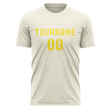 Custom Cream Light Yellow Soccer Jersey