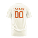 Custom Cream Orange T-Shirt