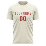 Custom Cream Copper Rose Soccer Jersey