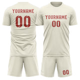 Custom Cream Copper Rose Soccer Set