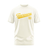 Custom Cream Gold T-Shirt