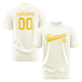 Custom Cream Gold T-Shirt