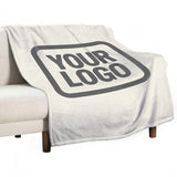 Custom Beige Dark Gray Blanket