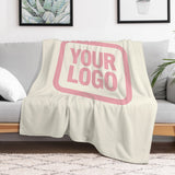Custom Beige Pink Blanket
