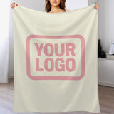 Custom Beige Pink Blanket