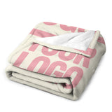 Custom Beige Pink Blanket