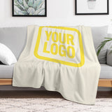 Custom Beige Pale Yellow Blanket
