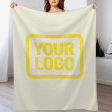 Custom Beige Pale Yellow Blanket