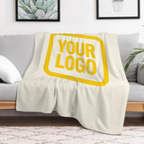 Custom Beige Gold Blanket