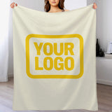 Custom Beige Gold Blanket