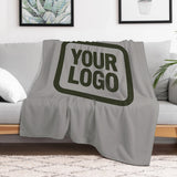 Custom Gray Dark Olive Blanket