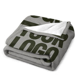 Custom Gray Dark Olive Blanket