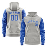 Custom Gray Sky Blue Hoodie